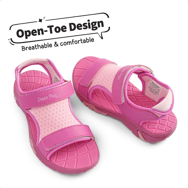 Kids Outdoor Quick Dry Sport Sandals - HOT PINK PINK - 4